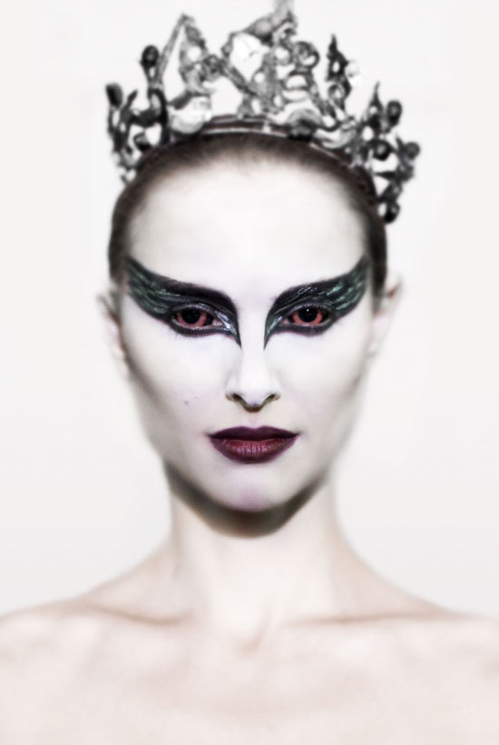 natalie portman in black swan makeup. The makeup transforms Natalie